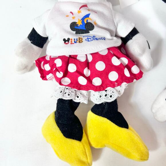 Vintage Mickey Mouse & Minnie Mouse Plush Club Disney Exclusive Beanie Set 1990s - Picture 5 of 11